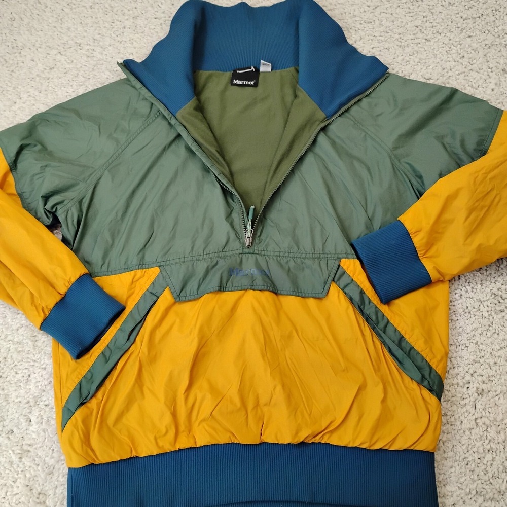 Marmot Jacket Mens Large 1/2 Zip ColorBlock Windbreaker Coat Anorak Hiking Walk